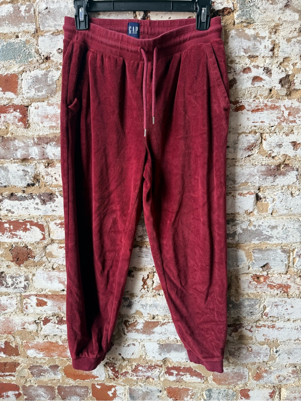 GAP Maroon Velour Joggers